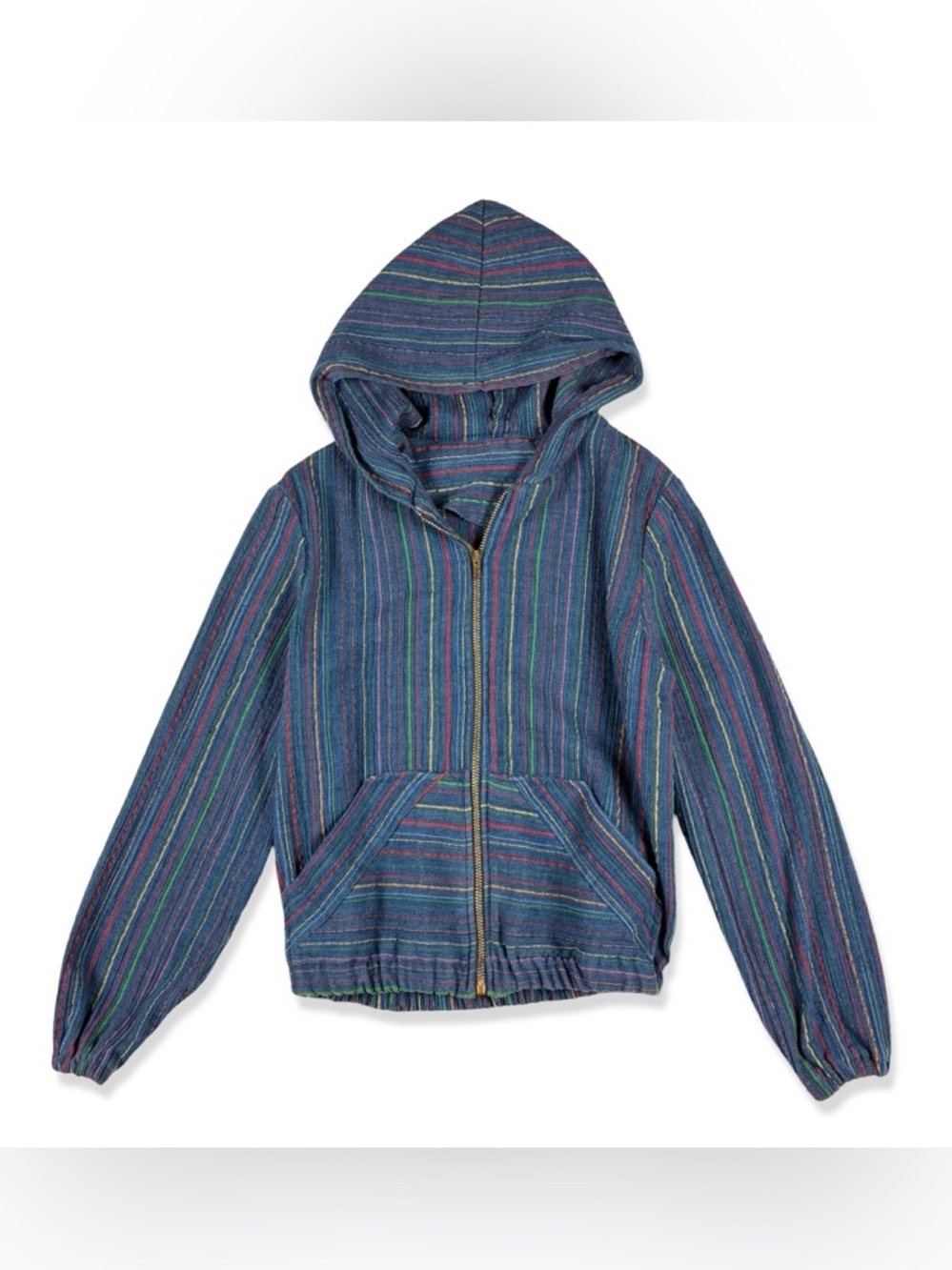 Vintage 1960s / 1970s Striped Hooded Jacket